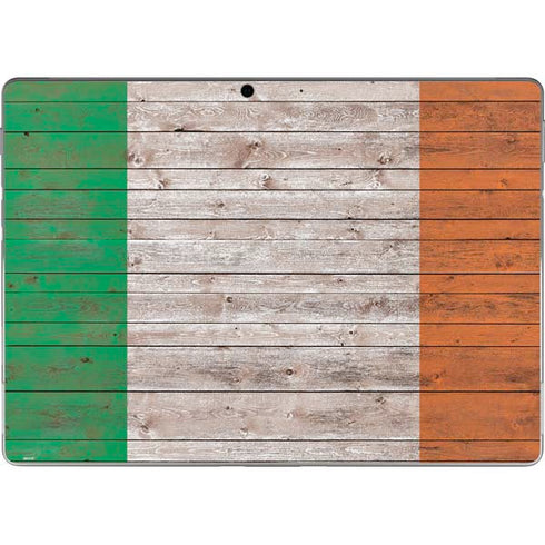 Ireland Flag Dark Wood Surface Pro 8 Skin